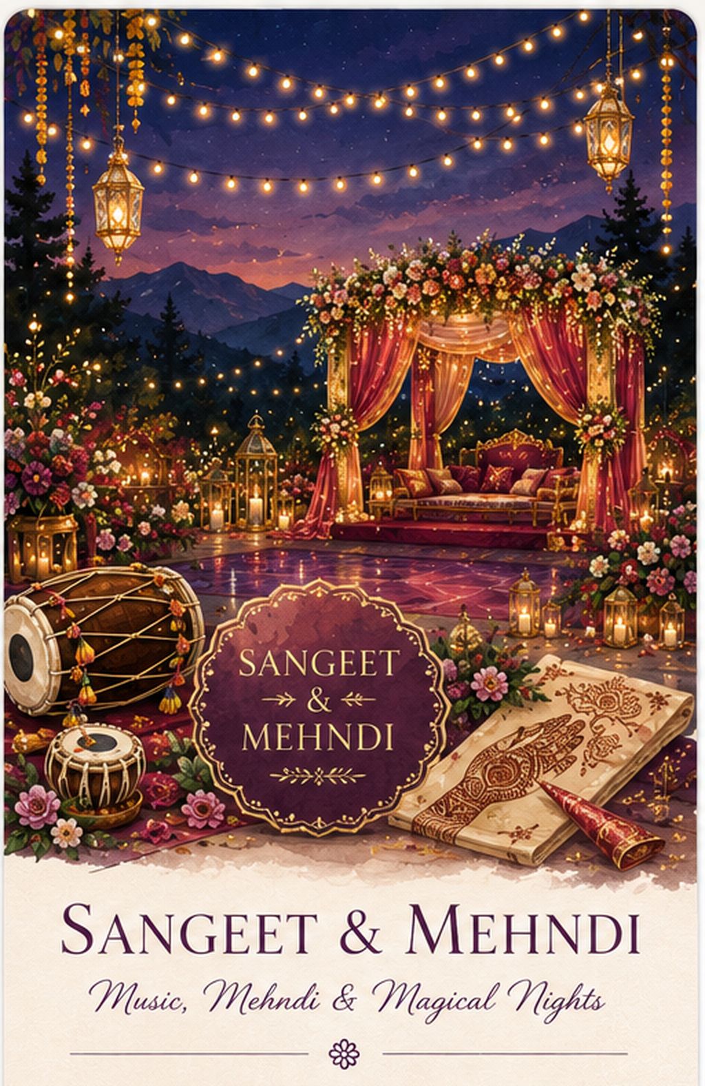 Sangeet and Mehndi illustration